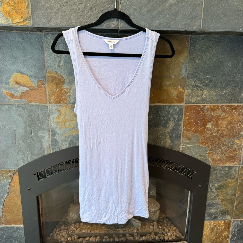 Athleta lavender purple sleeveless twist racerback activewear tunic/dress medium